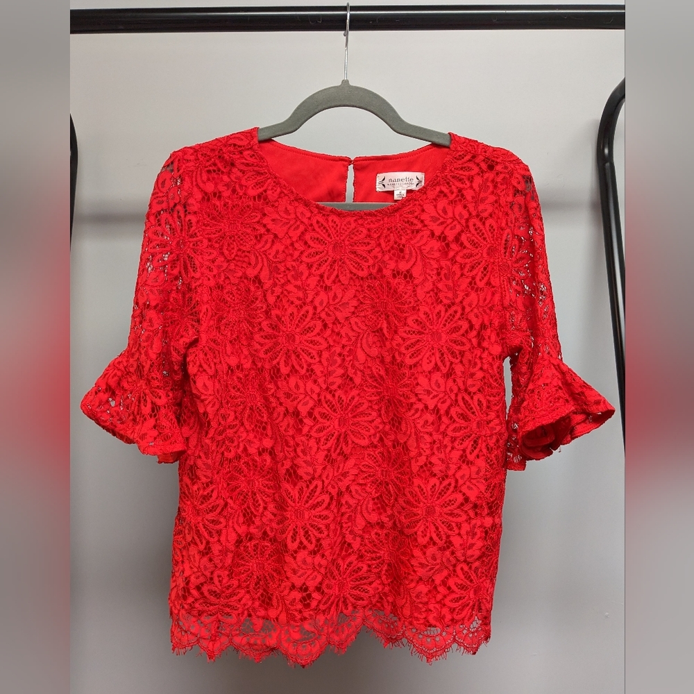 Nanette Lepore Lace Blouse, medium